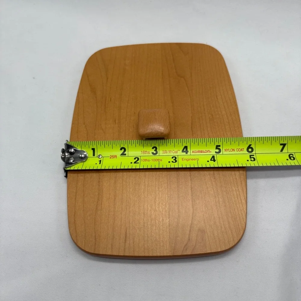 Longaberger Woodcrafts Rectangle Lid Square Knob Basket Lid 8